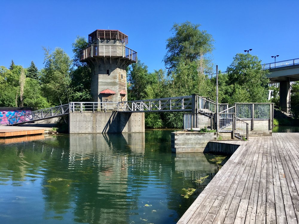 La zone de phare, proche du Jardin des Floralies